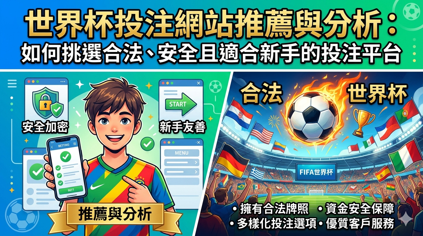 世界杯投注網站推薦與分析：如何挑選合法、安全且適合新手的投注平台