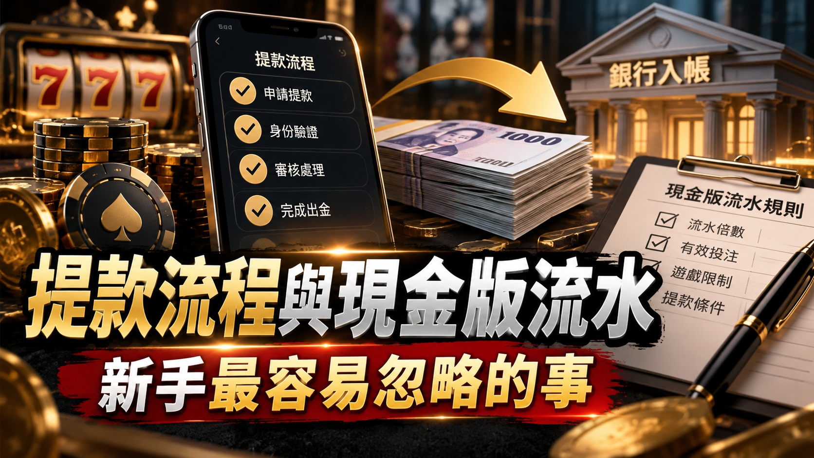 提款流程與現金版流水：新手最容易忽略的事